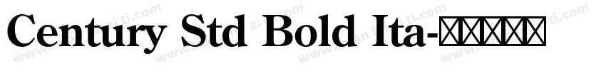 Century Std Bold Ita字体转换
